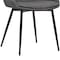 Armen Living Mia Contemporary Dining Chair in Charcoal Fabric with Black Powder Coated Metal Legs LCMICHCH - alternate 4